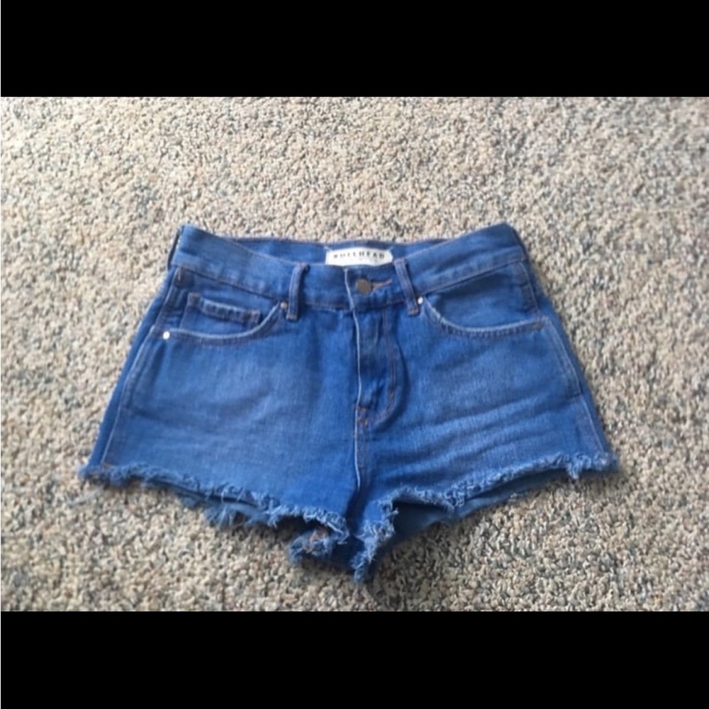 Bullhead High Rise Denim Cut Off Shorts
